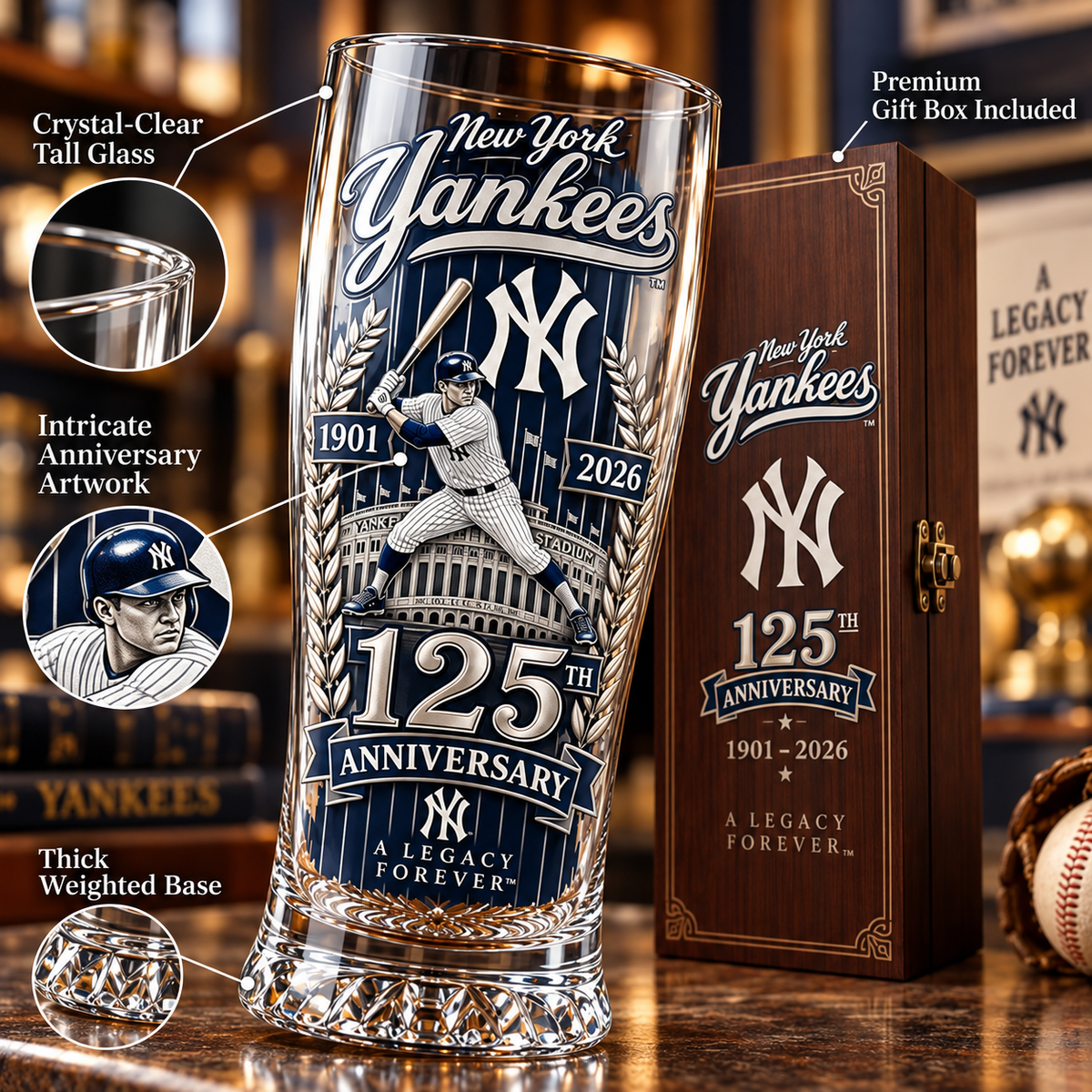 🏆 Let’s Go Tribe! 125th Anniversary Commemorative Pint Glass