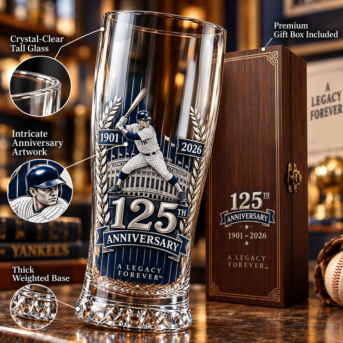 Let’s Go Tribe! 125th Anniversary Commemorative Pint Glass