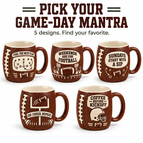 🏈🔥 Game Day 3D Football Mug – 5 Fun Ceramic Designs for Coffee, Beer & Sports Fans