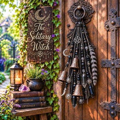 🔮Witchy Door Charm | Bells, Crystals & Celestial Hanging Decor