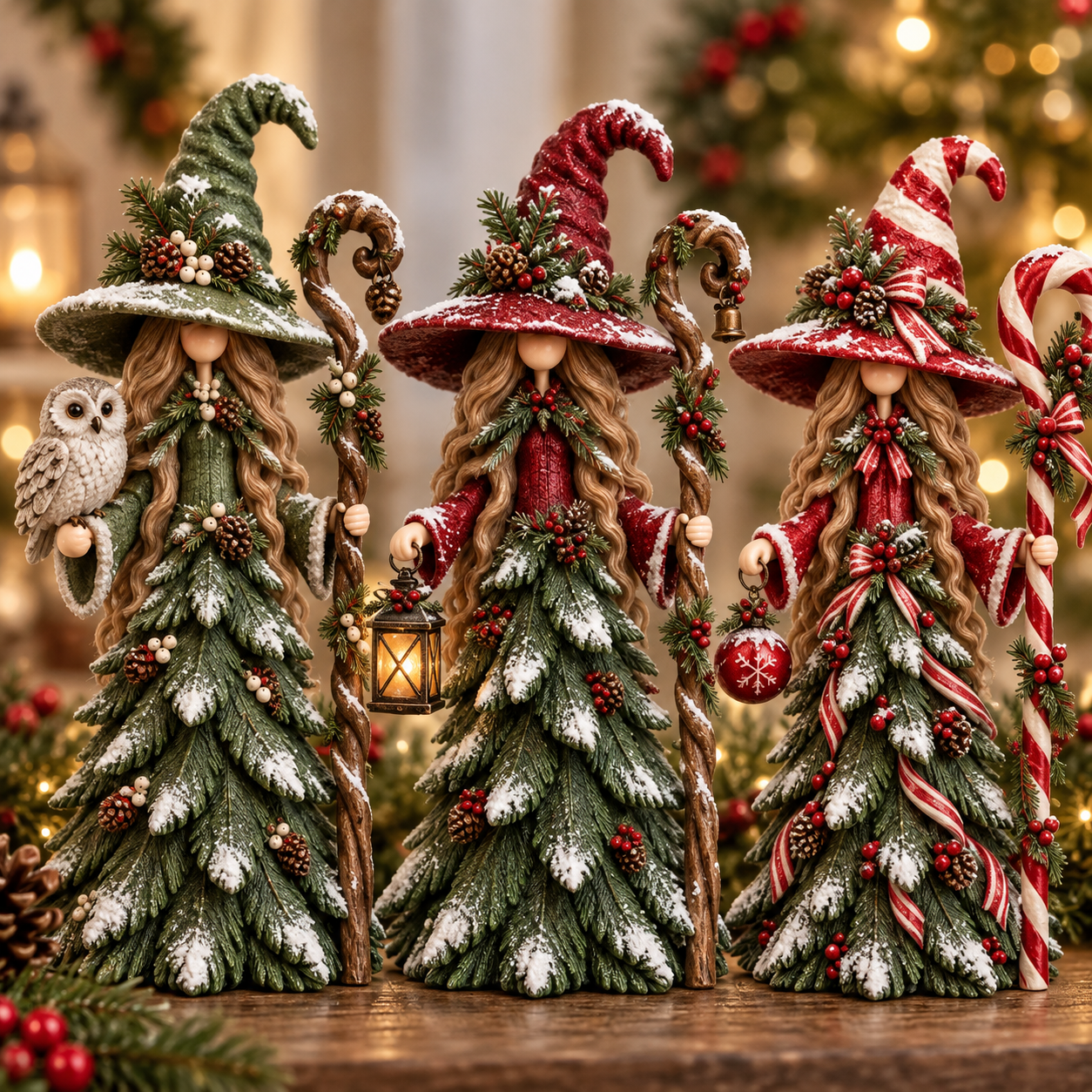 🧙‍♀️🎄Magical Christmas Witch Figurines