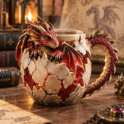 🐉 Dragonbound Realms™ Sculpted Dragon Mug Collection | 6 Fantasy Realm Designs with Raised 3D Dragon Details ☕