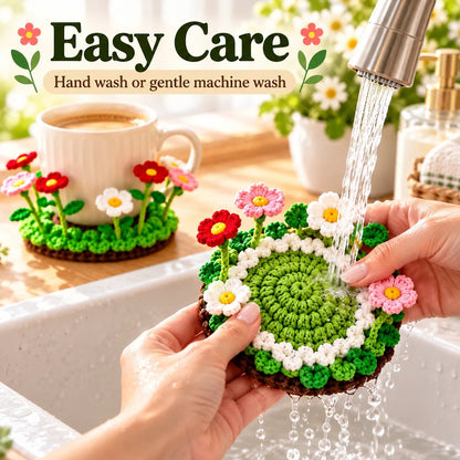 Handmade Crochet Floral Coaster | Everlasting Table Art 🌸
