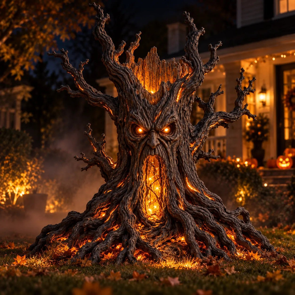 🪾🎃 Enchanted Haunted Tree Light-Spooky Glowing Halloween Yard Sculpture 👻