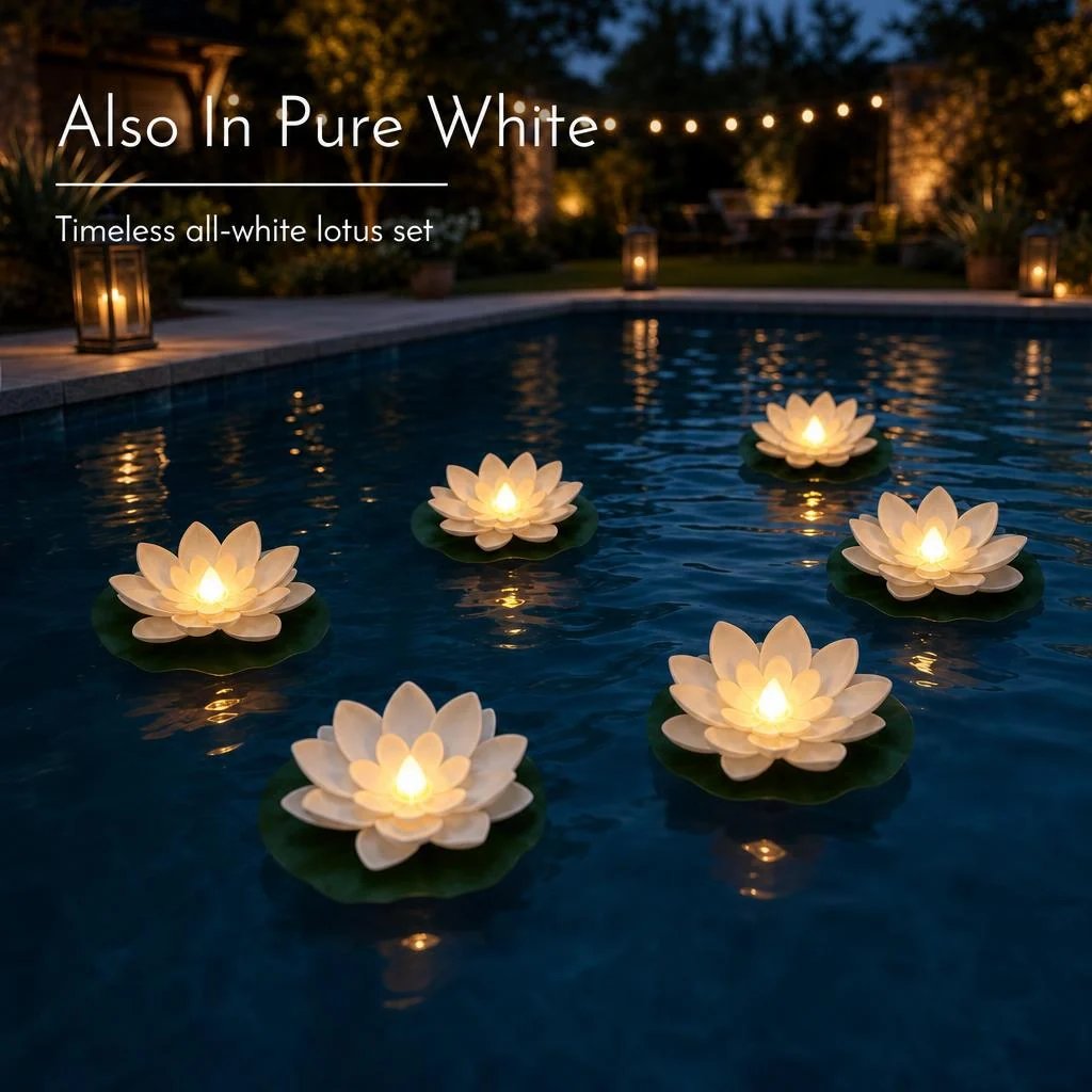 LotusGlow™ Floating Lotus Lights