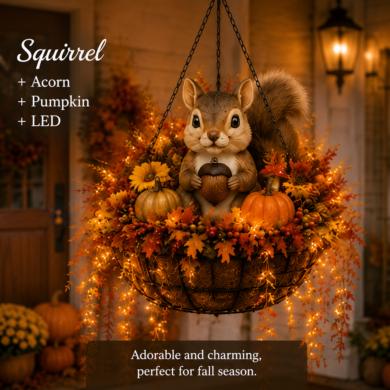 ❤️🍂Fall Animal Hanging Basket Collection：Cardinal / Deer / Fox / Squirrel