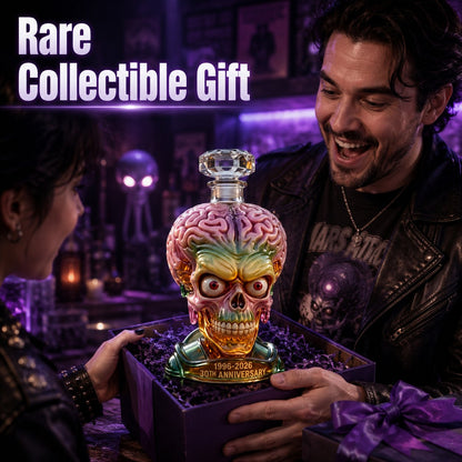 🧠 Alien Skull Glass Liquor Decanter