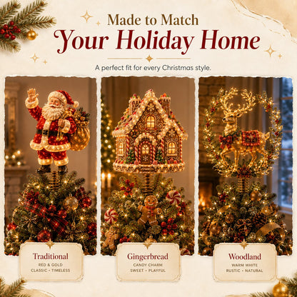 ⏳ Last Day 49% OFF – 🎅  Lighted Christmas Tree Topper Collection | 7 Festive Character Designs To Transform Your Tree Into A Holiday Showpiece ✨