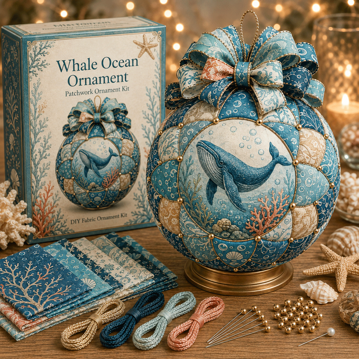 🌊 Ocean Treasures Patchwork Ornament DIY Kit