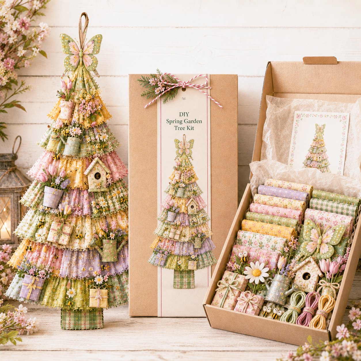 🎄Beginner-Friendly DIY Oversized Patchwork Christmas Tree Door Hanging Kit | Complete Kit with All Tools & Step-by-Step Guide Included 💕