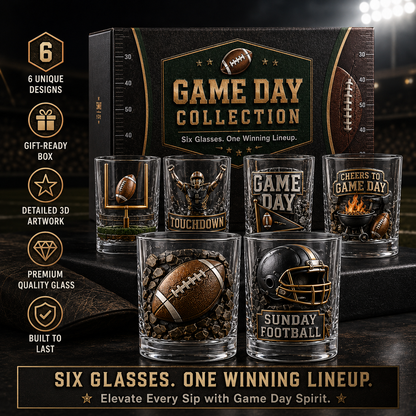 🏈 Game Day 3D Collector Glass Set