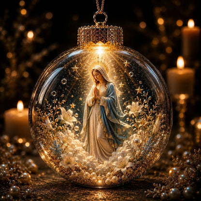 🔥🎁⏳ Last Day 49% OFF – ✝️ Illuminated 3D Christian Faith Ornament Collection | Clear Globe with Sacred Figures, Warm Golden Glow & 8 Meaningful Designs ✨