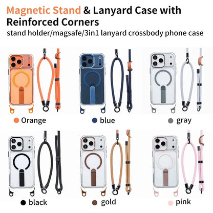 MagSafe Smartphone Case with Detachable Crossbody Neck Lanyard Strap