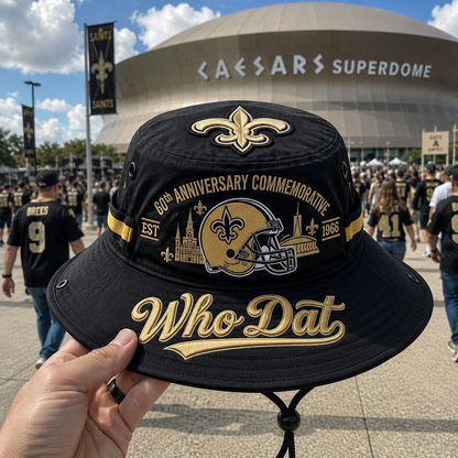 🇺🇸 Last Day Promo: 49% OFF⚜️🏈Who Dat 60th Anniversary commemorative Boonie Hat