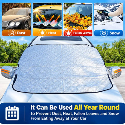 ❄️ No More Scraping! Magnetic Windshield Snow & Ice Shield 🚗