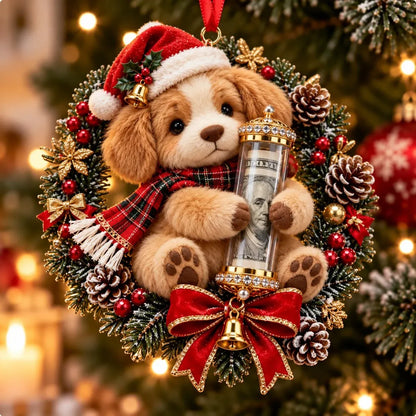 ⏳ Last Day 50% OFF – 🎄3D Christmas Money Plush Ornament | 13 Cute Animal Designs with Reusable Cash & Coin Holder 🎁