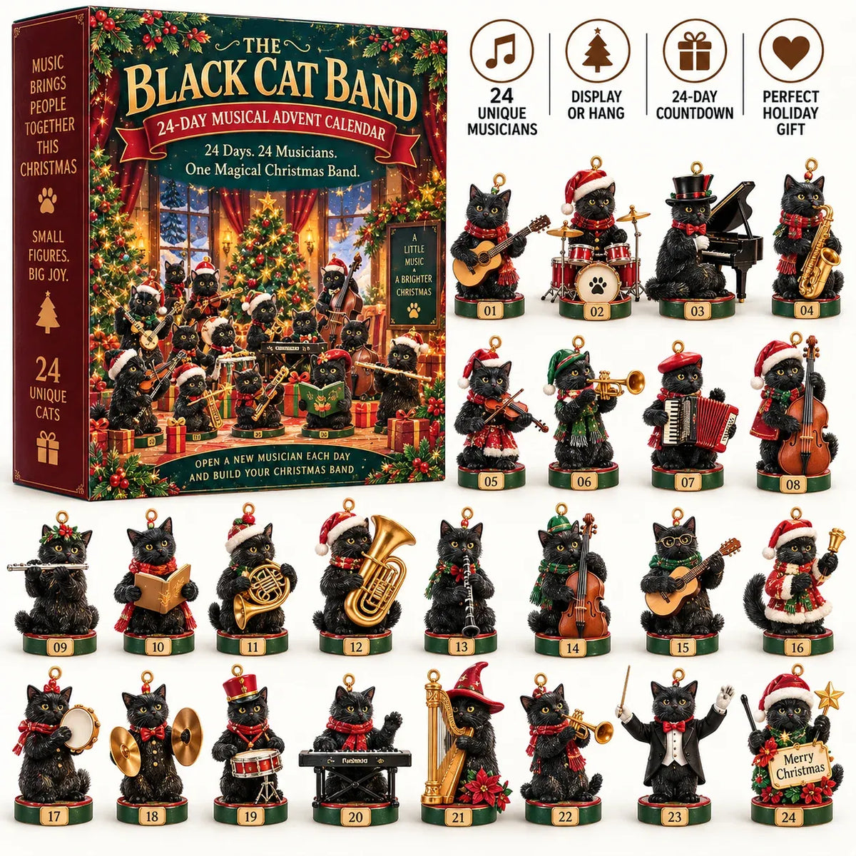 🐈‍⬛ Black Cat Band Advent Calendar | 24 Unique Musical Cat Keepsakes 🎵