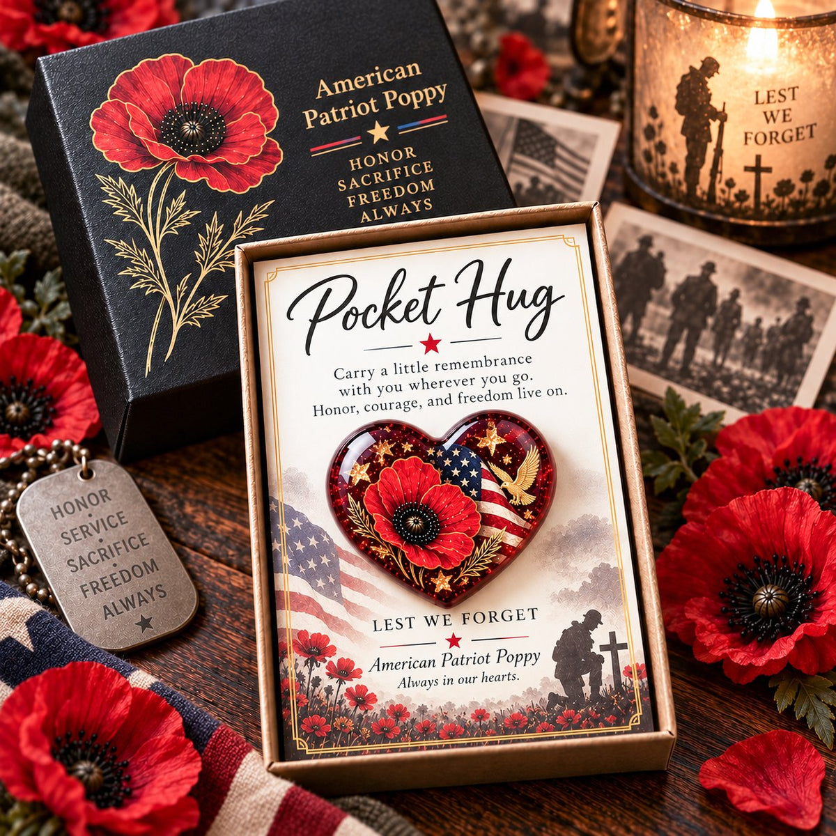 🌺 Pocket Hug™ Remembrance - A Little Keepsake of Love, Honor & Memories