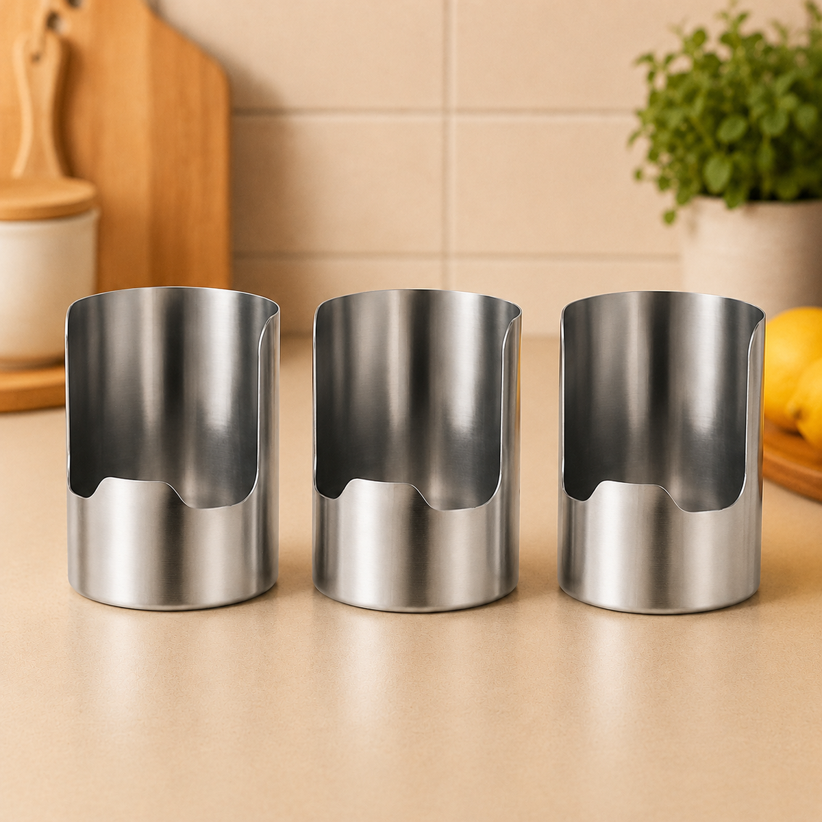🍴✨ Sleek Stainless Steel Kitchen Utensil Holder – Durable, Rust-Resistant & Easy-Clean Storage