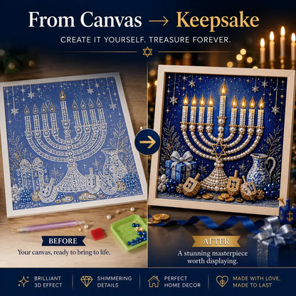 🔥LAST DAY 50% OFF - 🕎✨DIY Hanukkah Pearl Art Kit