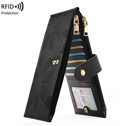 Women's RFID Blocking Leather Wallet – Slim Bifold Wallet