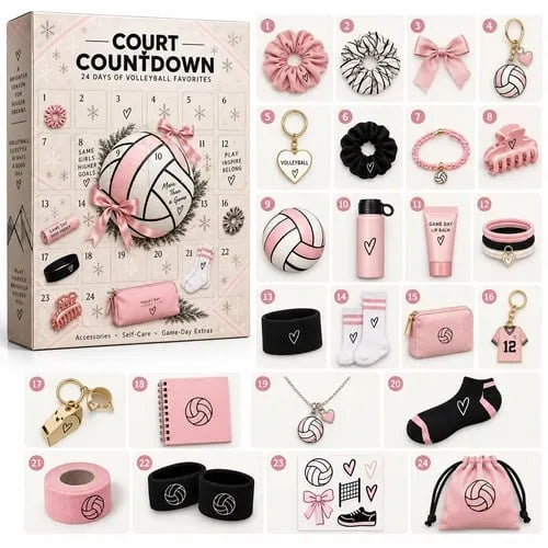 ⏳ Last Day 49% OFF – 🏐 2026 Volleyball Advent Calendar | 24 Mystery Doors with Sporty Surprises for Players & Volleyball Fans 🎁