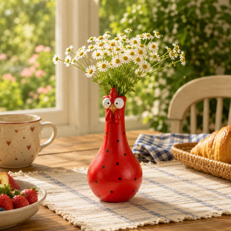 Cluck & Bloom™ Whimsical Chicken Flower Vase