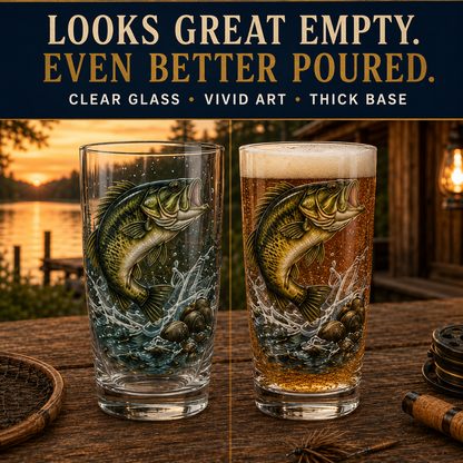 ✨🎣 The Last Cast Fishing Pint Glass Collection – 7 Unique Angler Designs & Gift Box