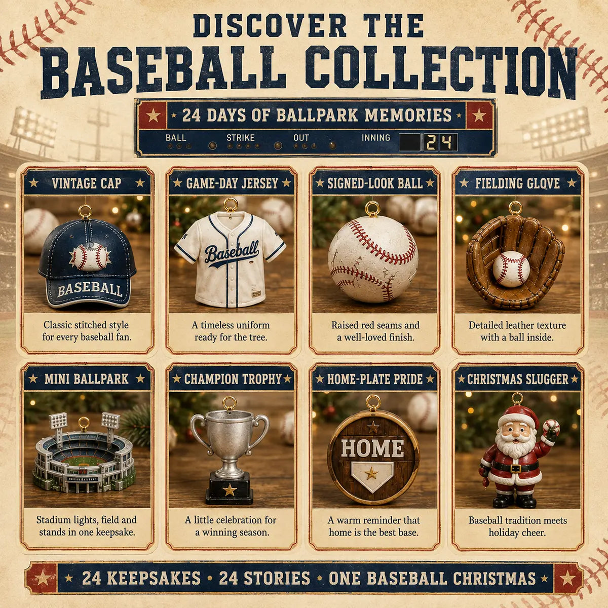 Close-up guide to classic baseball keepsake designs