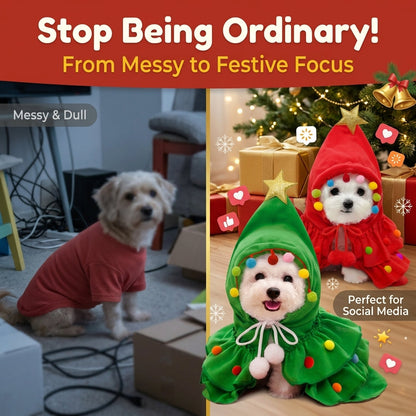 🐾 Autumn Winter Christmas Pet Clothes for Cats & Dogs, Warm Festive Puppy Kitten Outfit, Cute Holiday Costume, Soft Cozy Pet Sweater for Small Medium Pets