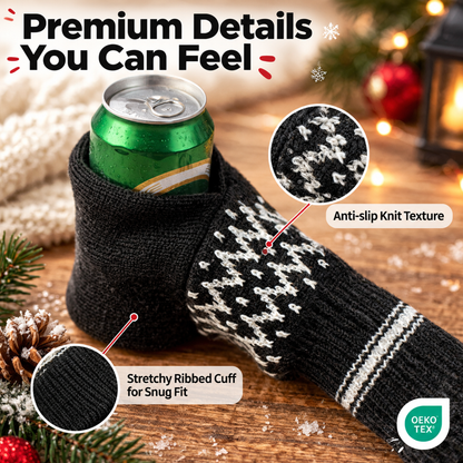 🧤Knitted Striped Thermal Beer Glove