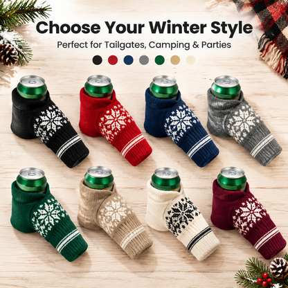 🧤Knitted Striped Thermal Beer Glove