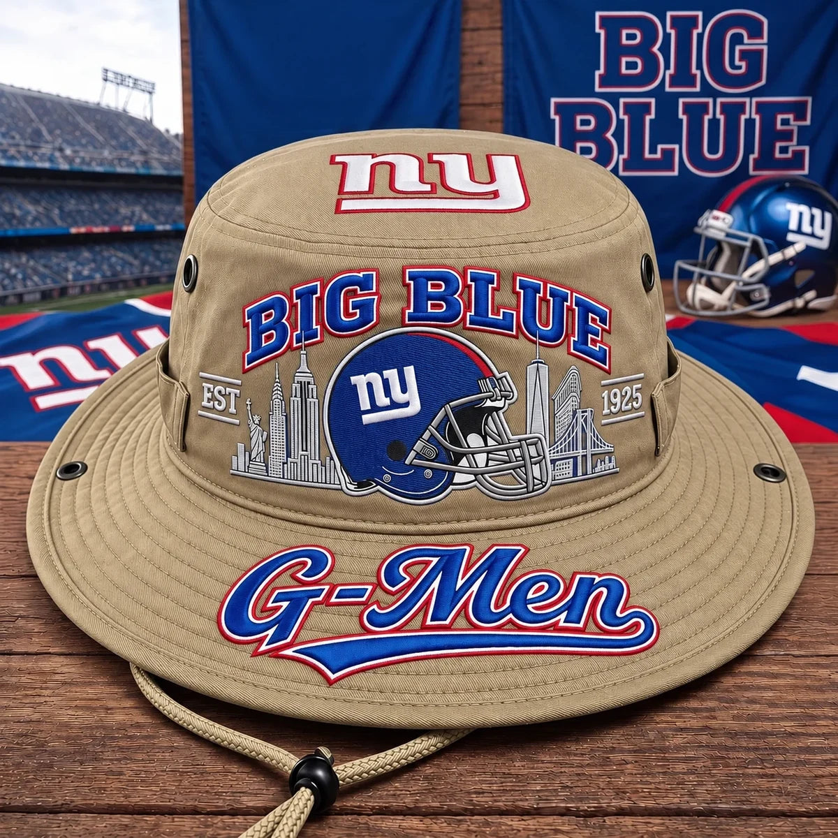 Khaki football boonie hat