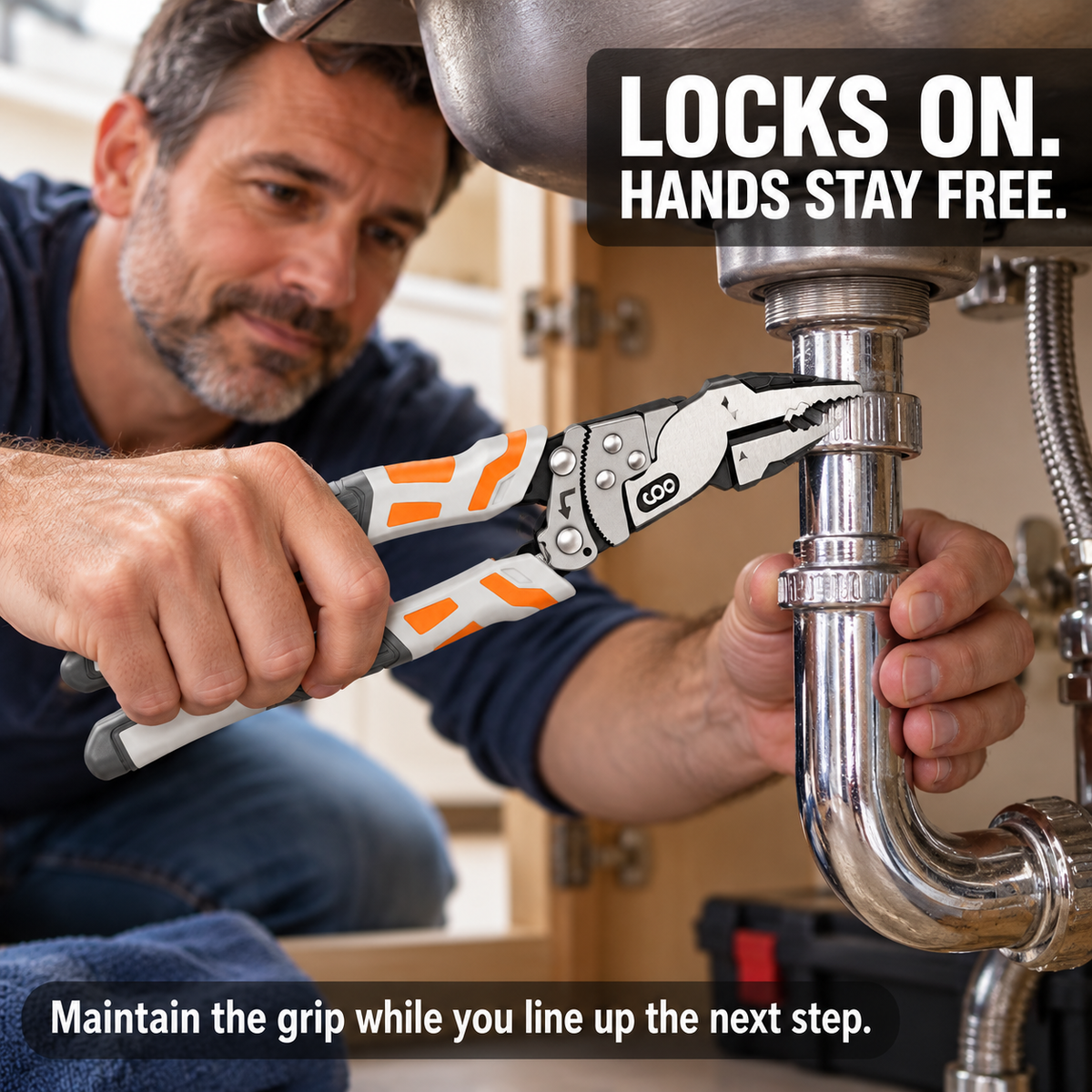 🔧 Self-Locking Ratchet Pliers – Secure Grip, Less Effort🔥