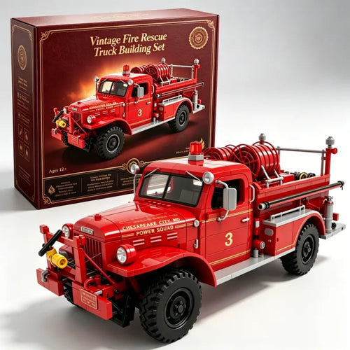 🚒1940s Heritage Fire Engine Building Set – Collector Edition