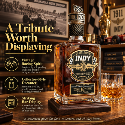 INDY 500 110th Anniversary Limited Edition Whiskey — A Tribute to Speed, Glory & Racing Heritage 🏎️🔥