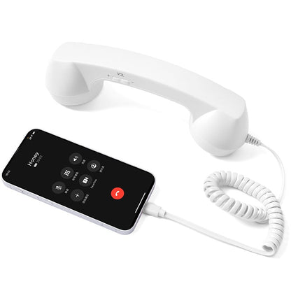 📞Vintage Select Bluetooth Phone Handset - Wireless/Wired and USB Phone Receiver for Comfortable Calls, Bluetooth/Type-c Port📞