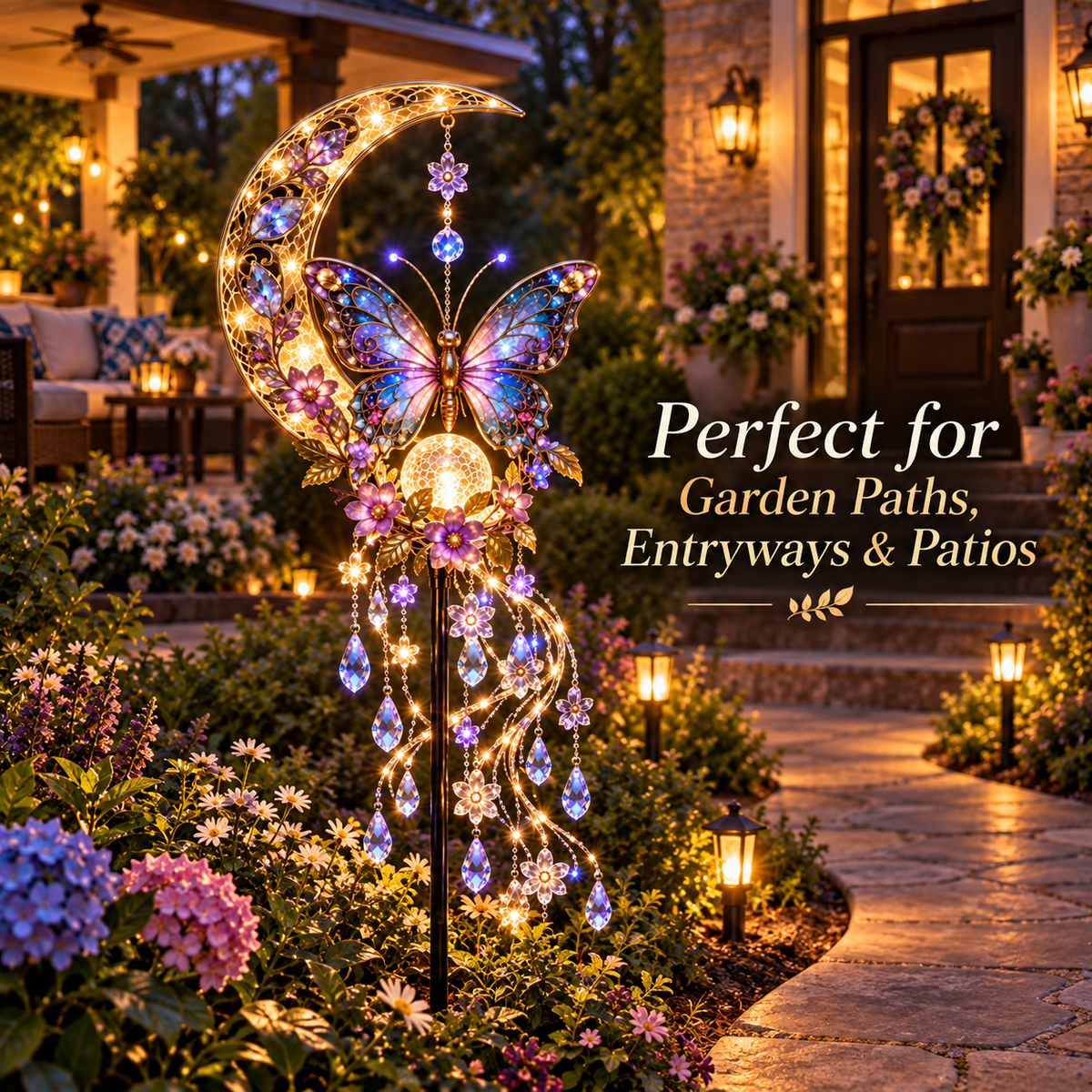 🦋✨ Butterfly Moon Garden Cascade™ – Turn Your Garden Into a Fairytale