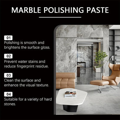 🥳 2026 Best-Seller 🥳💞 Over 50,000 sold! ✨🪨Marble Polishing Paste—Removes scratches and etching marks, restoring the natural luster. The protective layer repels water and fingerprints. Professional-grade restoration that saves you a fortune!