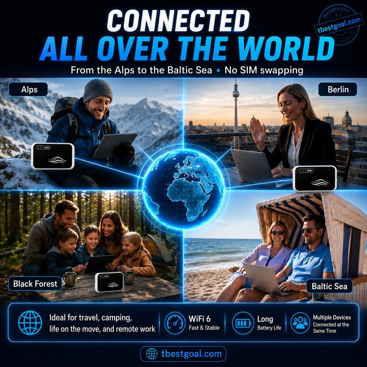 📶🌍 PocketLink Travel WiFi – Compact Wireless Connection for Work, Trips & Everyday Use