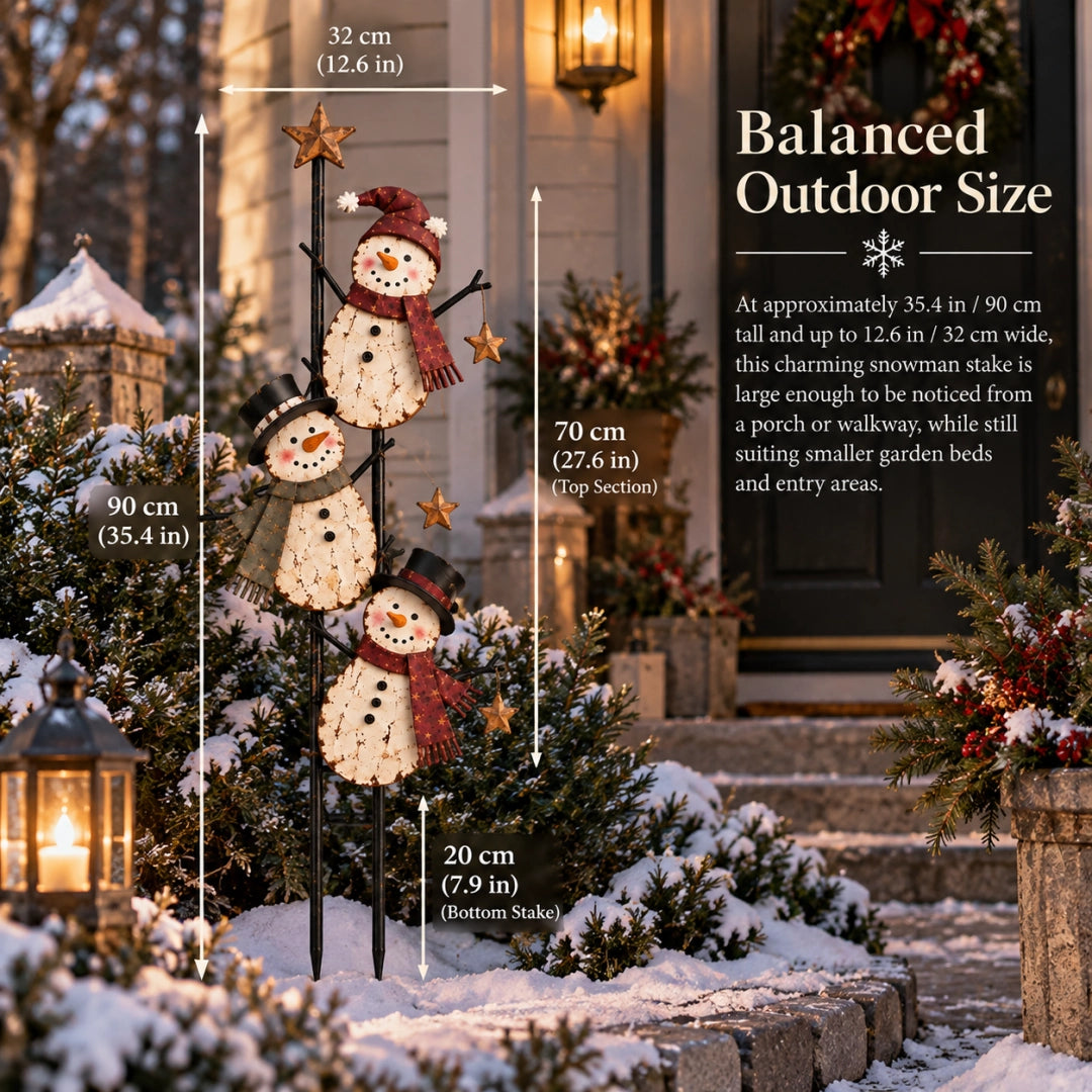 Snowman metal texture details
