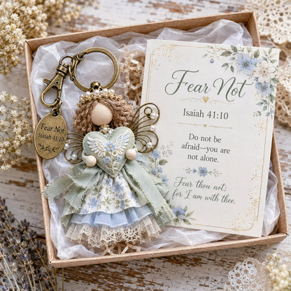 🪽 Faith Angel Keychain Gift Set - A Little Angel of Faith, Comfort & Love💛