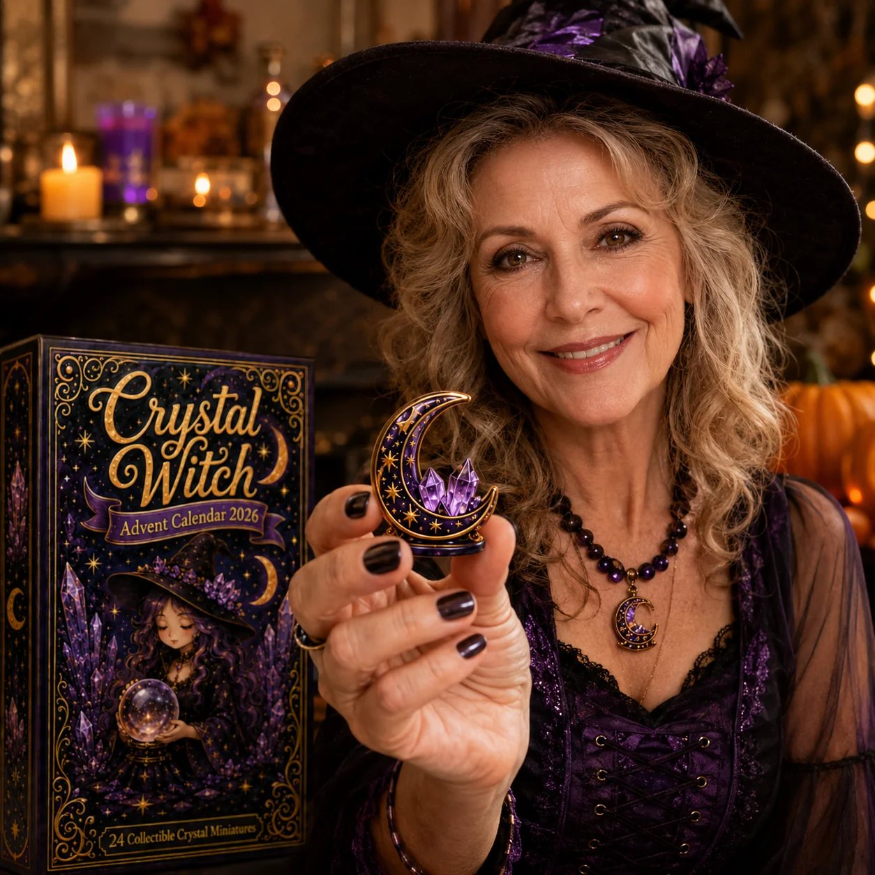 🔮 2026 Crystal Witch Advent Calendar | 24 Days of Mystical Miniatures, Crystal-Inspired Surprises & Witchy Fantasy Charm ✨
