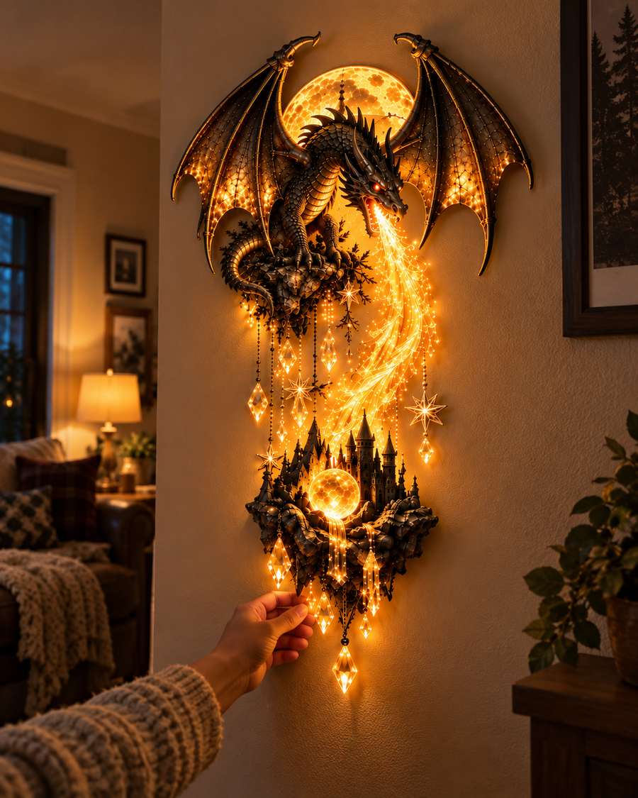 Customer photo of Dragon Moonlight Wall Decor