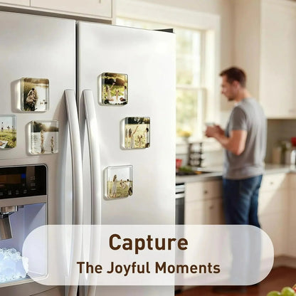 10 Pack 2'x2' Clear Acrylic DIY Fridge Magnets Set with Adhesive Backing – Square Magnetic Photo Frames💕