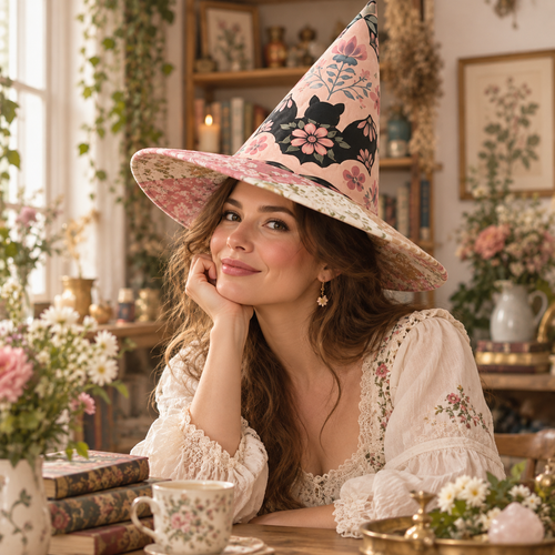 🔥Last Day 49% OFF - 🧙‍♀️ ✨ Quilted Patchwork Witch Hat – Choose Your Magical Pattern