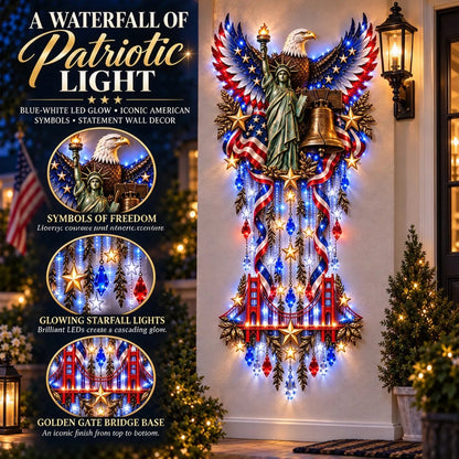🦅 American Pride LED Waterfall Wall Decor