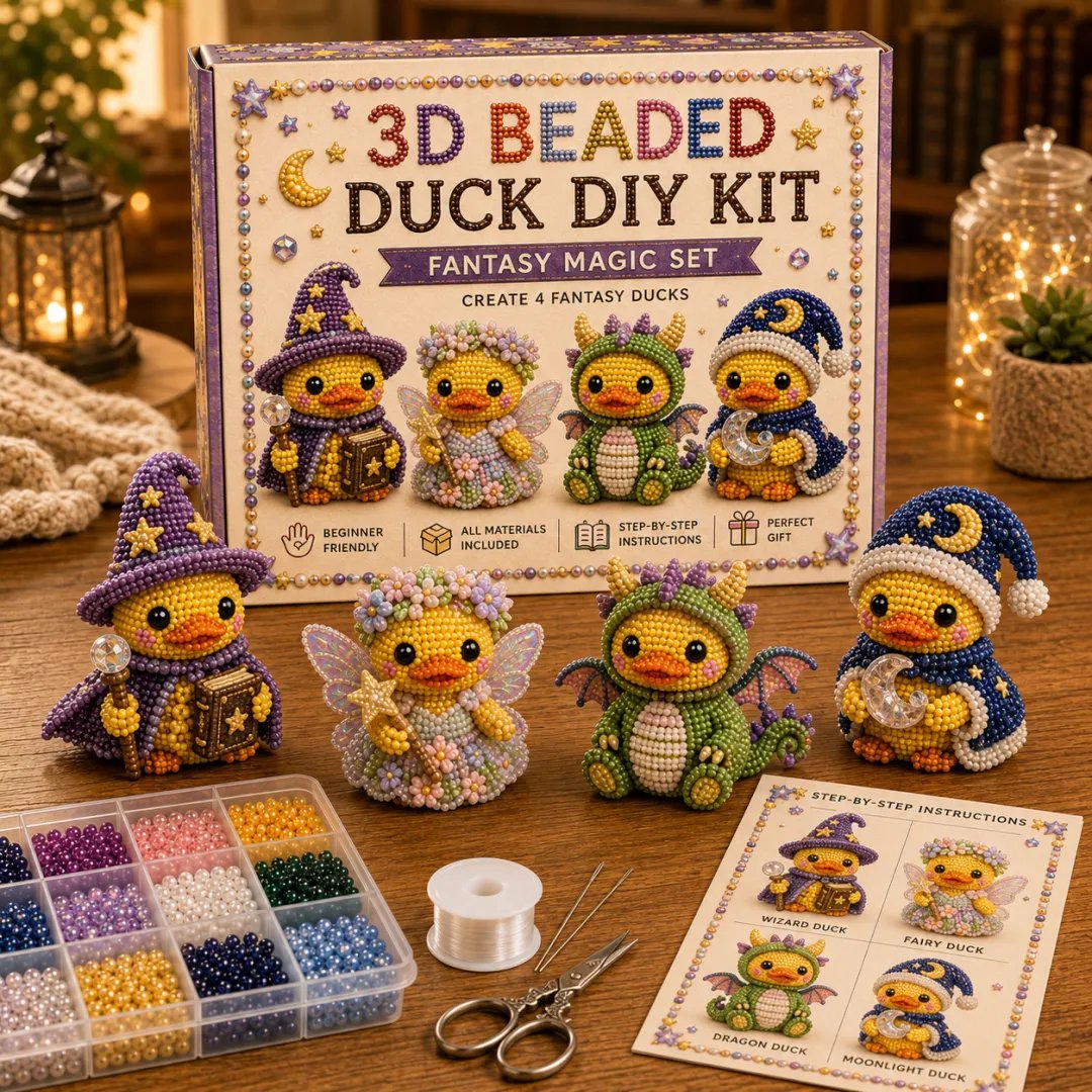 🔥HOT SALE  49% OFF - 🐤✨ 3D Beaded Duck DIY Kit Collection