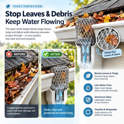 🍂🛡️ Flexible Aluminum Gutter Leaf Guard – Keep Leaves Out, Let Water Flow