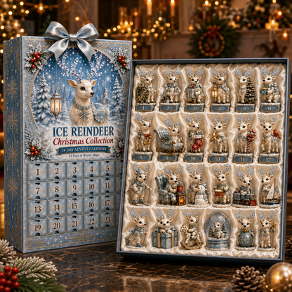 ✨24-Day Christmas Countdown Advent Calendar –Snowy Reindeer Ornament